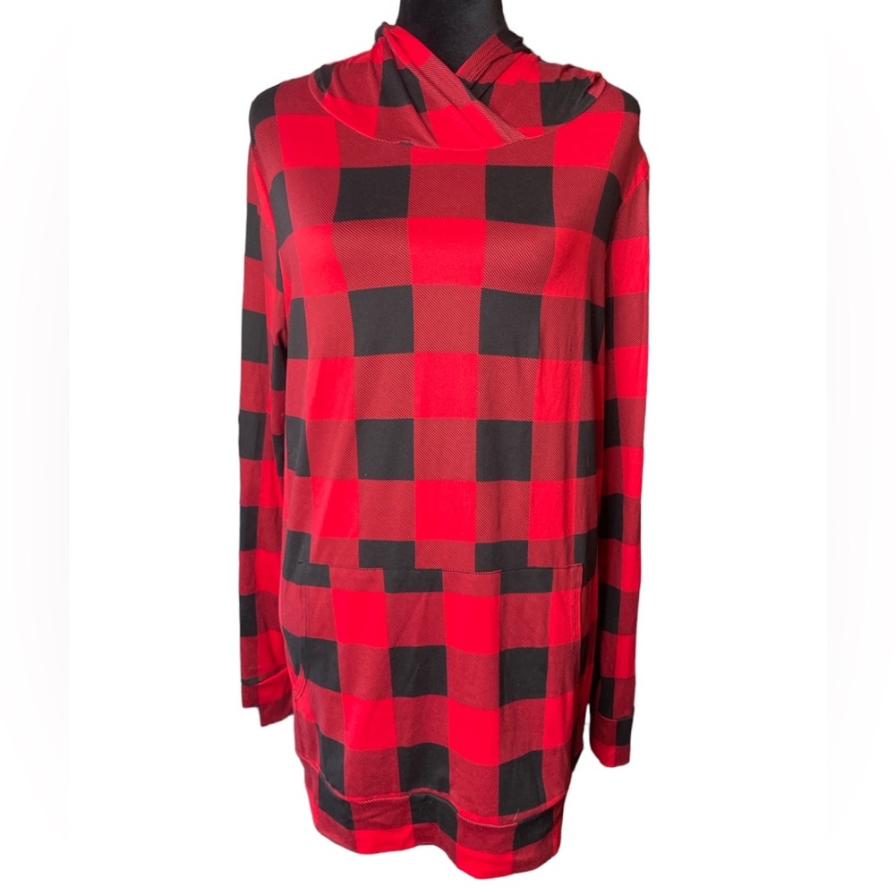 Cream n Sugar Buffalo Plaid Hooded Shirt